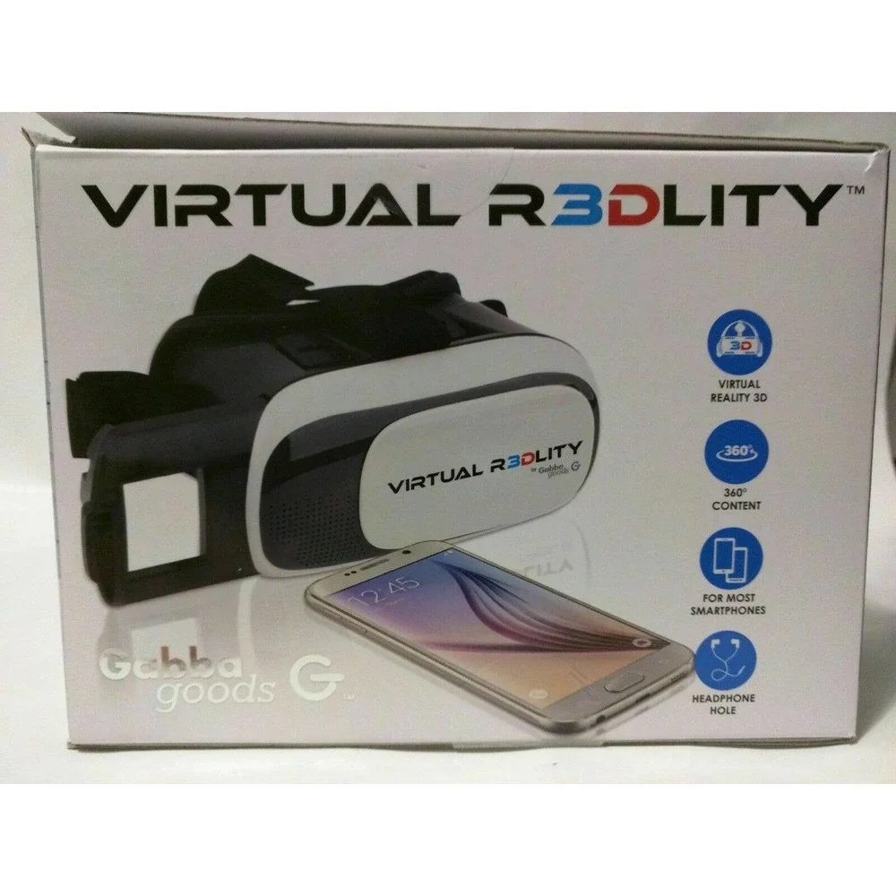 VIRTUAL R3DLITY HEADSET GABBA GOODS , 3D VIRTUAL REALITY, USED OPENED BOX